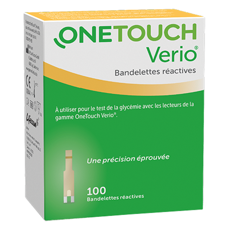 OneTouch Verio 100 bandelettes réactives