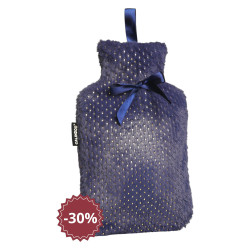 Calindoo Bouillotte avec Housse bleu brillant
