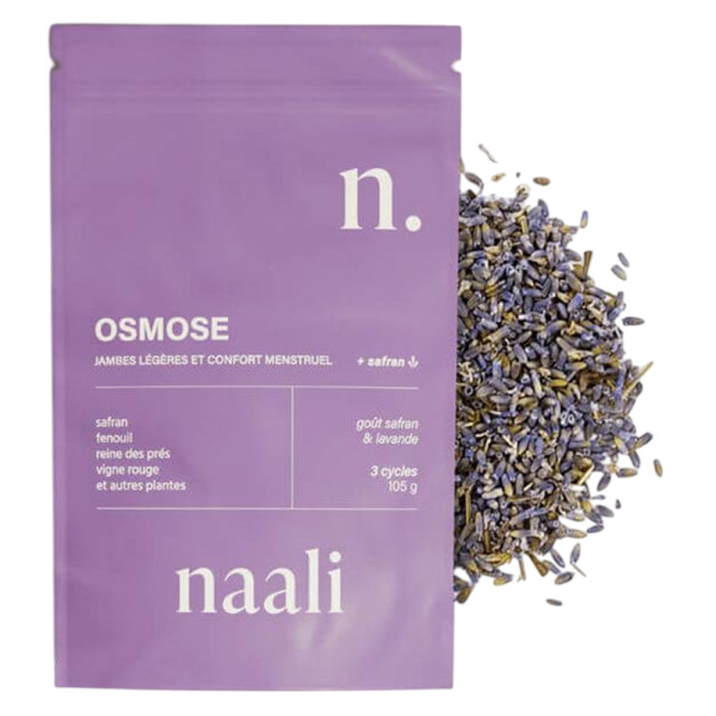 Naali Infusion Osmose jambes légères au safran 105gr Naali Infusion Osmose jambes légères au safran 105gr
