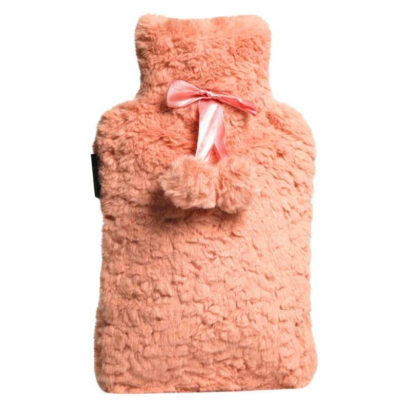 Calindoo Bouillotte à Eau Housse Pompon rose 2L Calindoo Bouillotte à Eau Housse Pompon rose 2L
