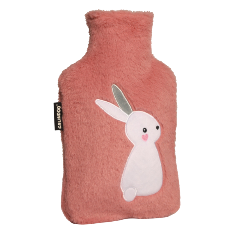 Calindoo Bouillotte à Eau Housse Lapin 1,5L Calindoo Bouillotte à Eau Housse Lapin 1,5L