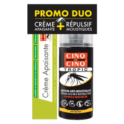 Cinq sur Cinq Duo Crème apaisante 40gr + Tropic Lotion anti-moustiques 75ml