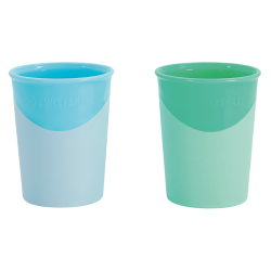 Twistshake 2 tasses bleu et vert 6 mois+ 170ml