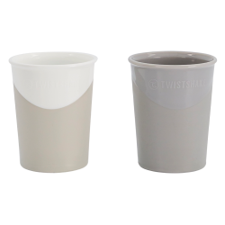 Twistshake 2 tasses gris pastel et blanc 6 mois+ 170ml