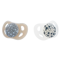 Twistshake 2 Sucettes orthodontiques gris et blanc 6 mois+