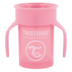 Twistshake Tasse 360 degrés 6 mois+ rose pastel 230ml