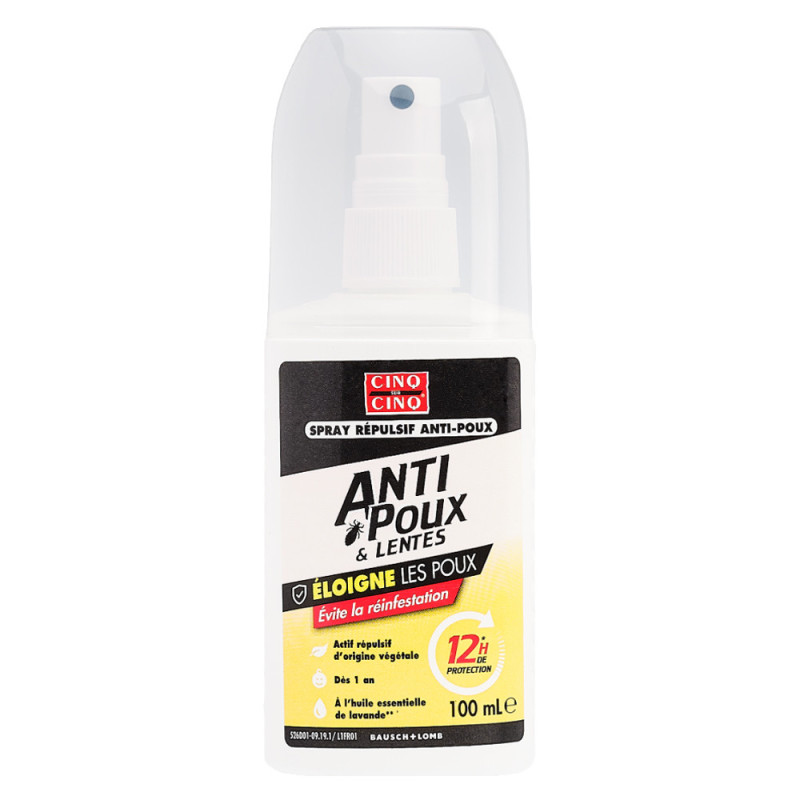 Cinq sur Cinq Spray Répulsif anti-poux & lentes 12H 100ml