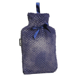 Calindoo Bouillotte avec Housse bleu brillant