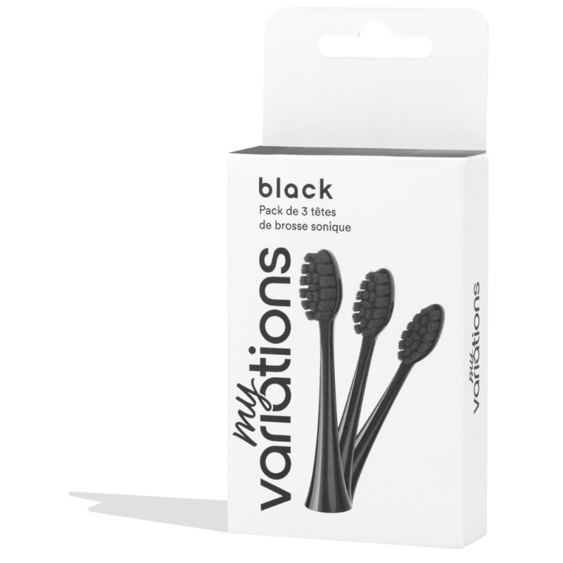 My Variations pack de 3 têtes de brosse sonique noires
