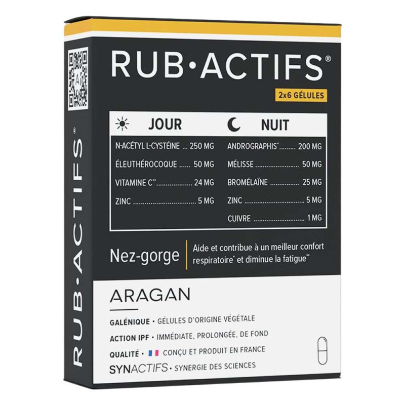 Aragan Synactifs Rub Actifs 12 gélules