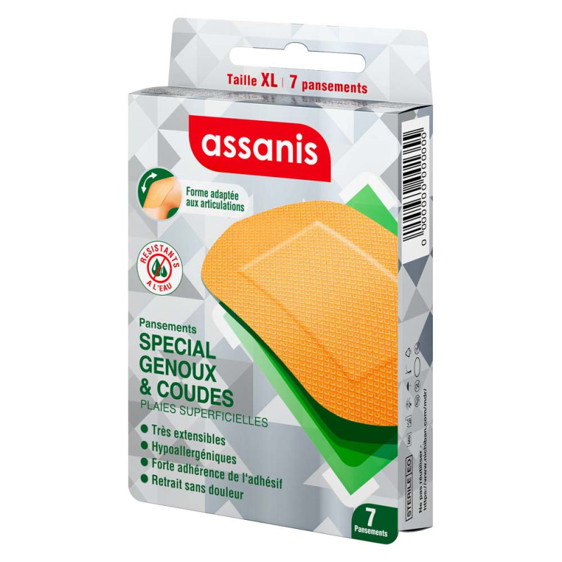Assanis Pansements Genoux & Coudes 7 unités