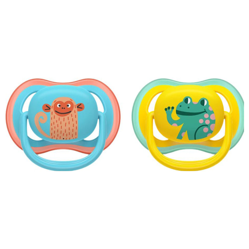 Avent Pacifier Ultra Air Sucettes orthodontiques motifs animaux 6 - 18 mois lot de 2