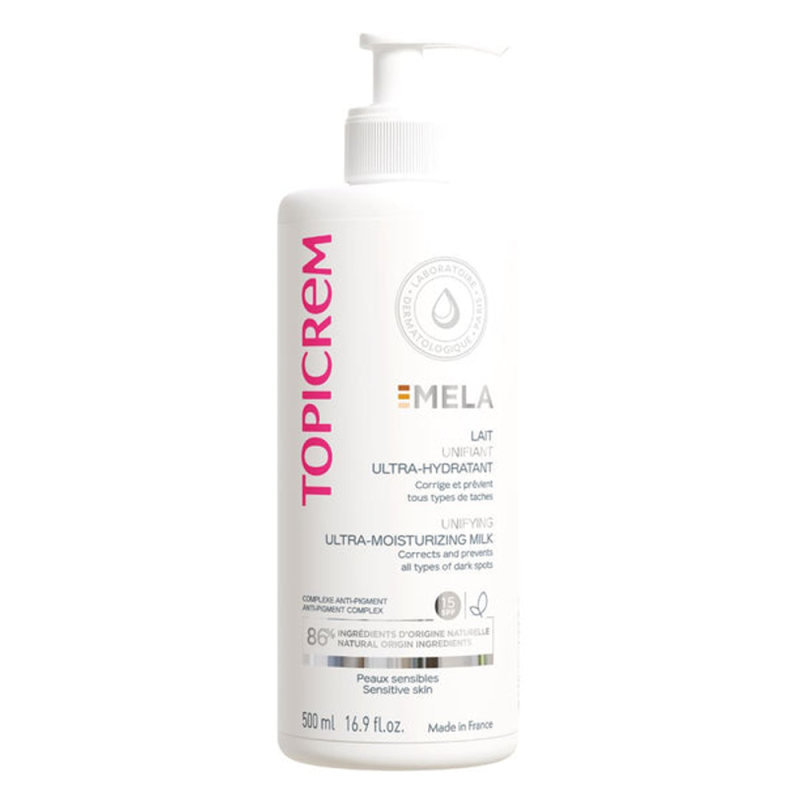 Topicrem Mela Lait unifiant ultra-hydratant SPF15 - 500ml