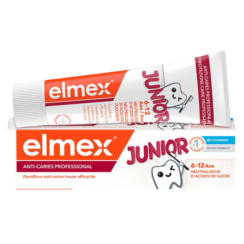 Elmex Anti-Caries Professional Junior Dentifrice 6-12 ans lot de 2x75ml