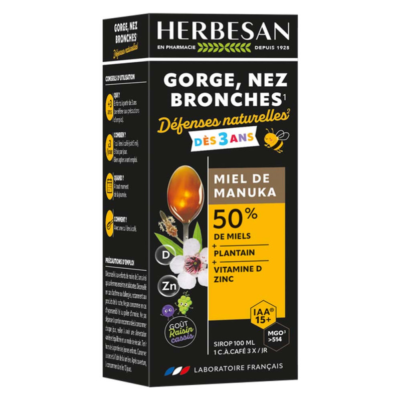 Herbesan Gorge Nez Bronches Sirop enfants 100ml