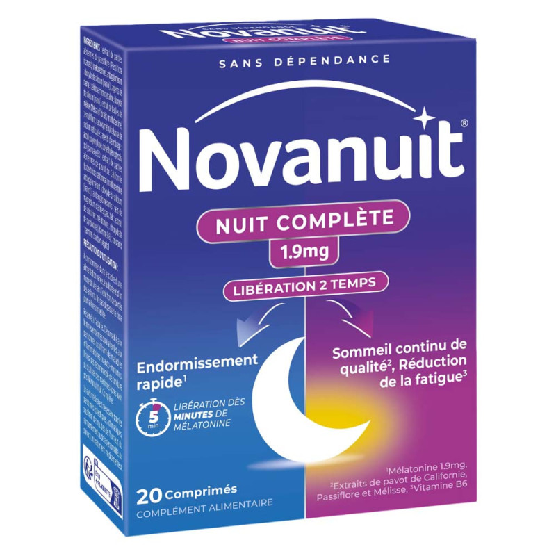 Novanuit Nuit Complète 1.9 mg 20 comprimés