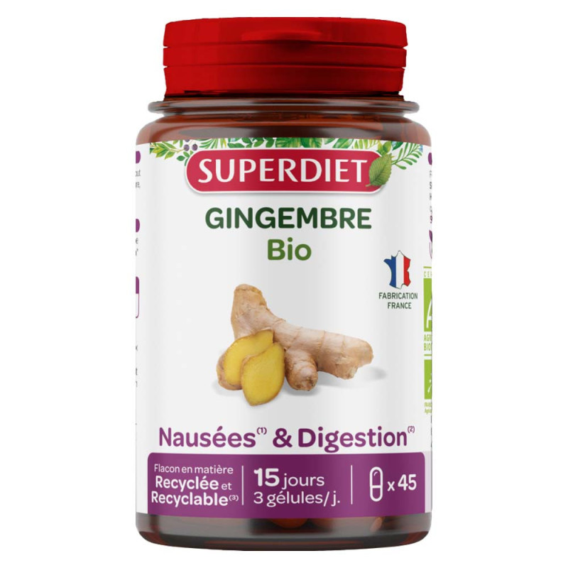 Superdiet Gingembre bio 45 gélules
