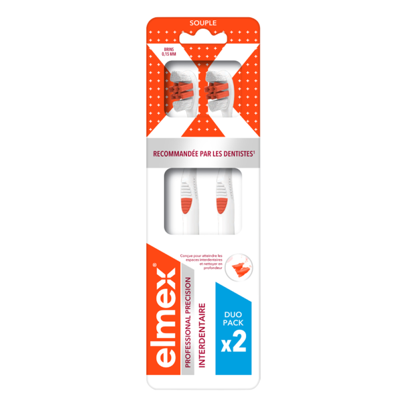 Elmex Professional Precision Interdentaire Brosse à dents souple Duo pack