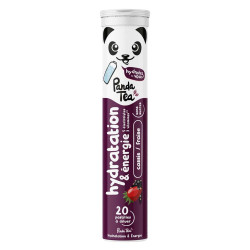Panda Tea Hydratation & Énergie Cassis fraise 20 pastilles
