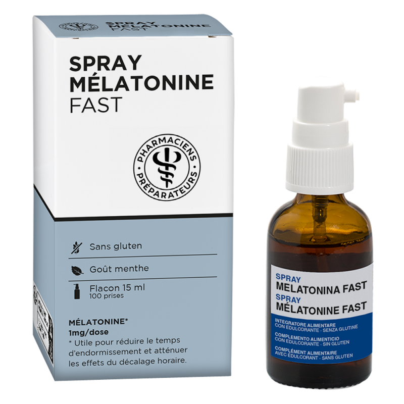 Pharmaciens Préparateurs Spray Mélatonine fast goût menthe 15ml
