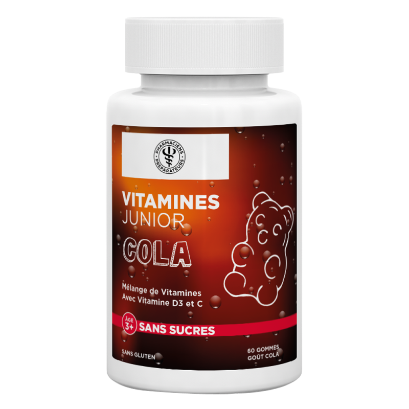 Pharmaciens Préparateurs Vitamines Junior Cola 60 gommes