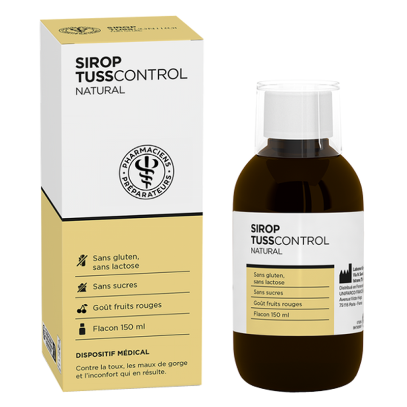 Pharmaciens Préparateurs Sirop Tusscontrol Natural goût fruits rouges 150ml