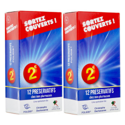 Sortez Couverts Préservatifs masculins lot de 2x12 pièces