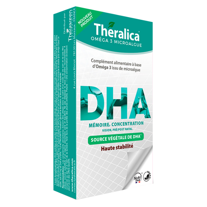 Théralica DHA Oméga 3 Microalgue 30 gélules