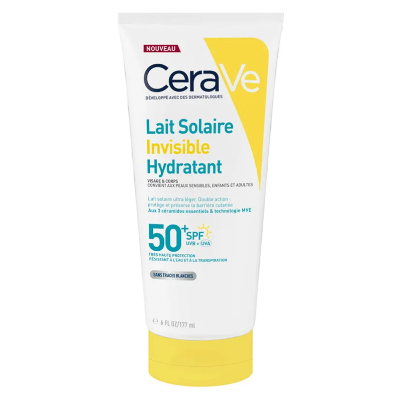 CeraVe Lait solaire invisible hydratant SPF50+ 177ml