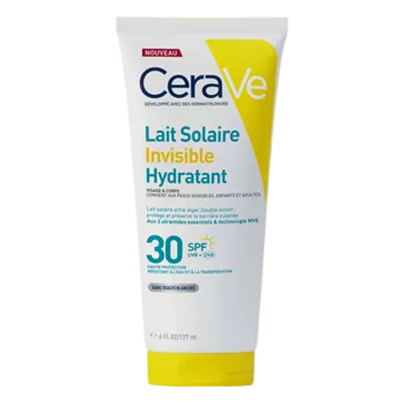 CeraVe Lait solaire invisible hydratant SPF30 visage & corps 177ml