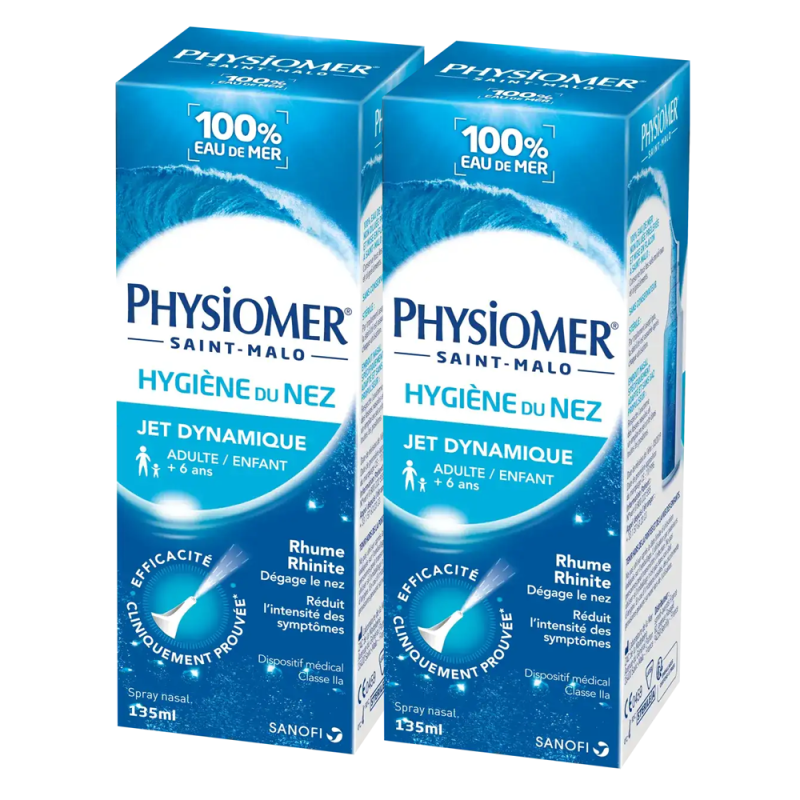 Physiomer Hygiène du Nez Jet Dynamique lot de 2 x 135ml
