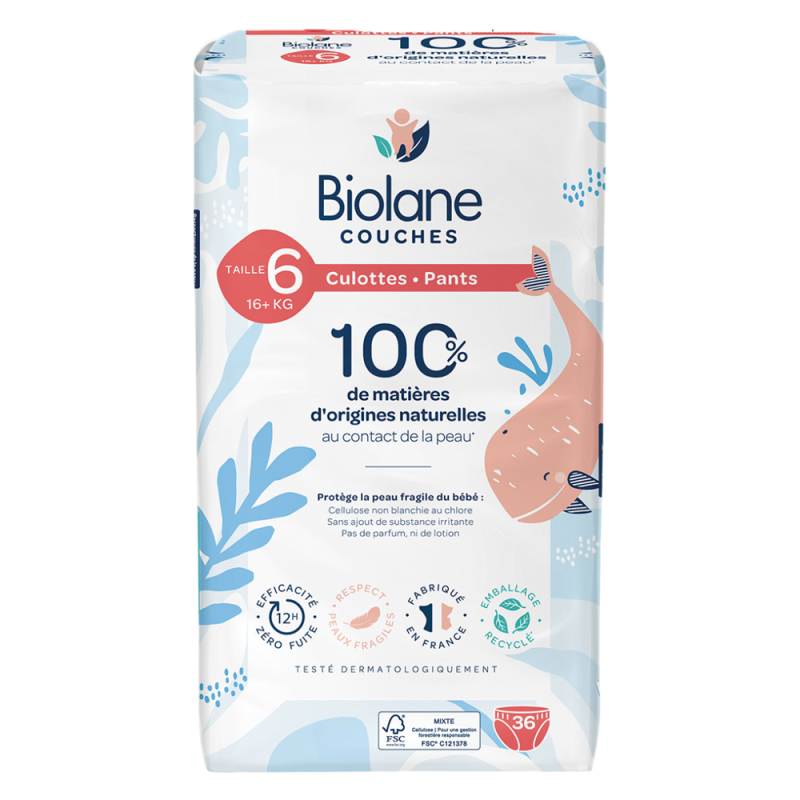 Biolane Couches Culottes taille 6 + de 16kg 36 unités
