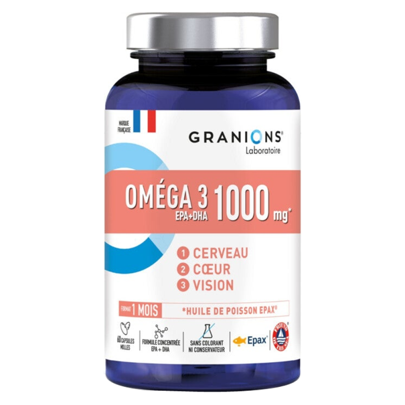 Granions Oméga 3 Epax 1000mg 60 gélules