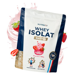 Nutri&Co Whey Isolate Native Milkshake fraise 900gr