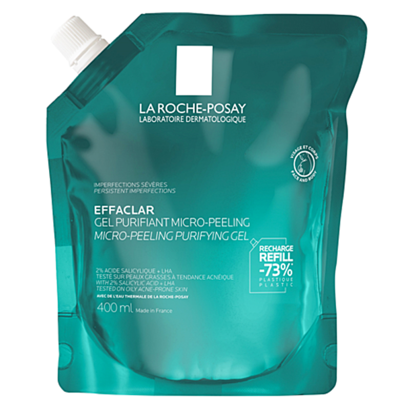 La Roche-Posay Effaclar Gel Purifiant Micro-Peeling éco-recharge 400ml