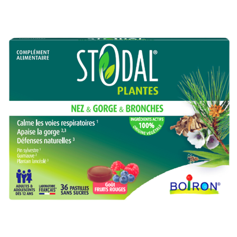 Boiron Stodal Plantes 36 pastilles fruits rouges