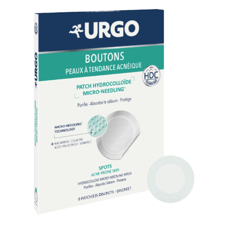 Urgo Boutons Patch hydrocolloïde micro-needling 9 patchs