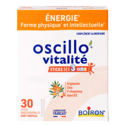 Boiron Oscillo' Vitalité dès 3 ans 30 sticks goût tropical