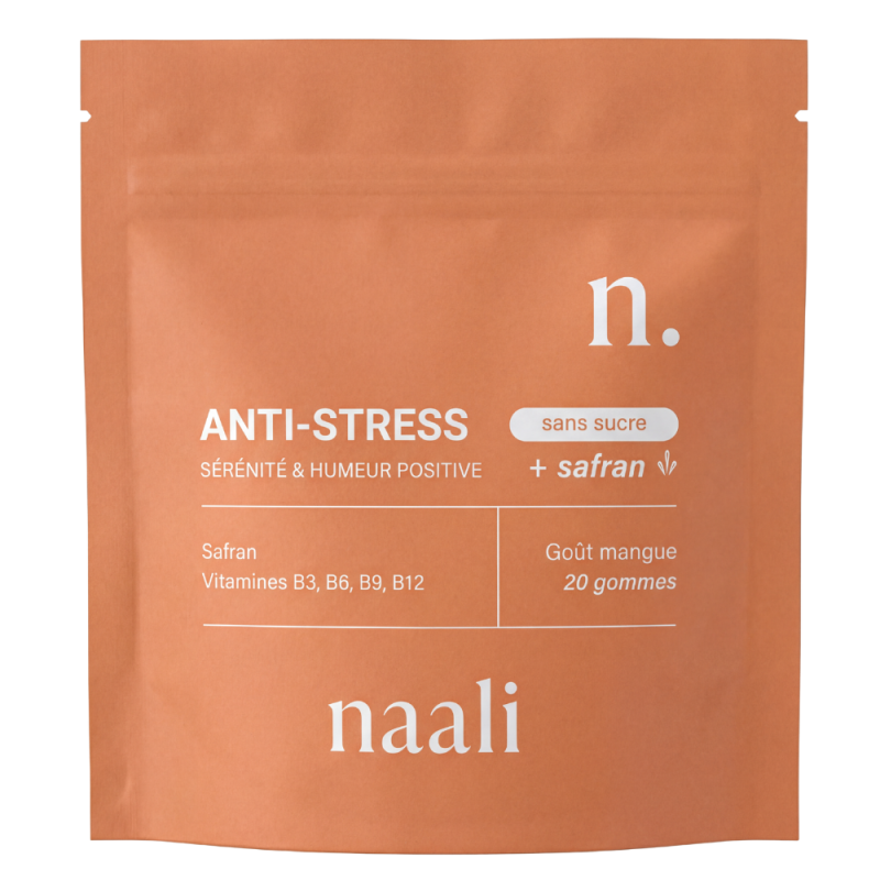 Naali Gummies Anti-Stress au Safran goût mangue 20 gommes