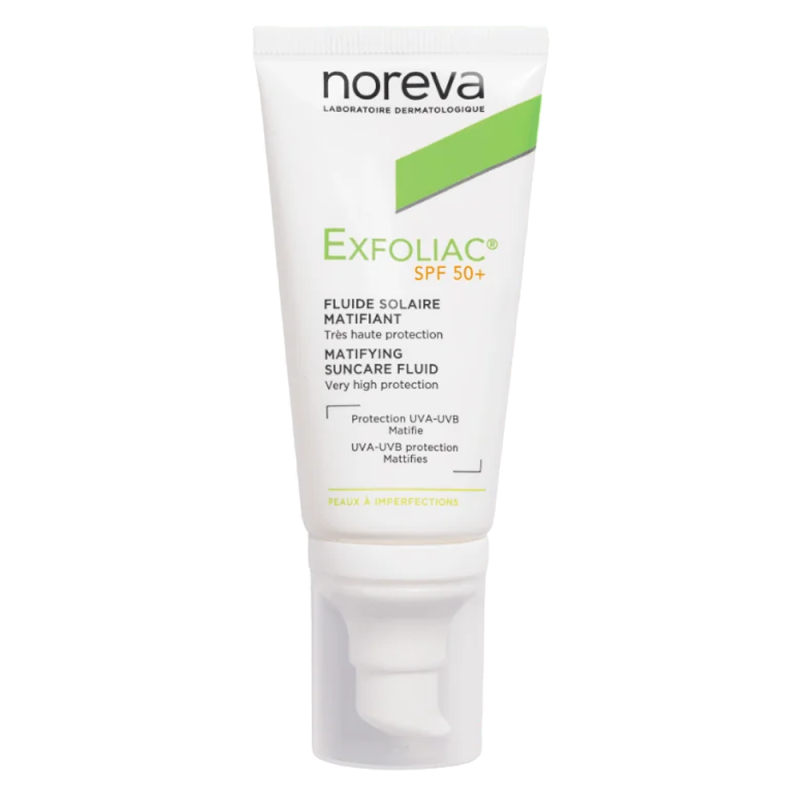 Noreva Exfoliac SPF50+ Fluide solaire matifiant 40ml
