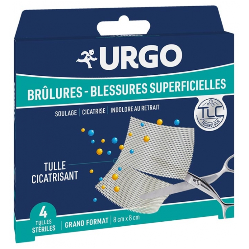 Urgo Brûlures & Blessures Superficielles 4 Tulles stériles