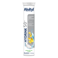 Alvityl Hydrink 50+ arôme naturel citron 20 comprimés effervescents