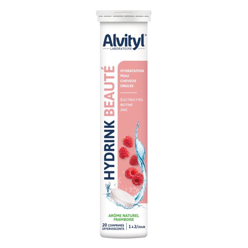 Alvityl Hydrink Beauté framboise 20 comprimés effervescents