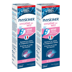 Physiomer Hygiène du Nez Bébé Micro-diffusion lot de 2x100ml