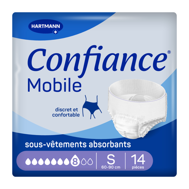 Confiance Mobile Sous-vêtements absorbants 8 gouttes taille S 14 pièces