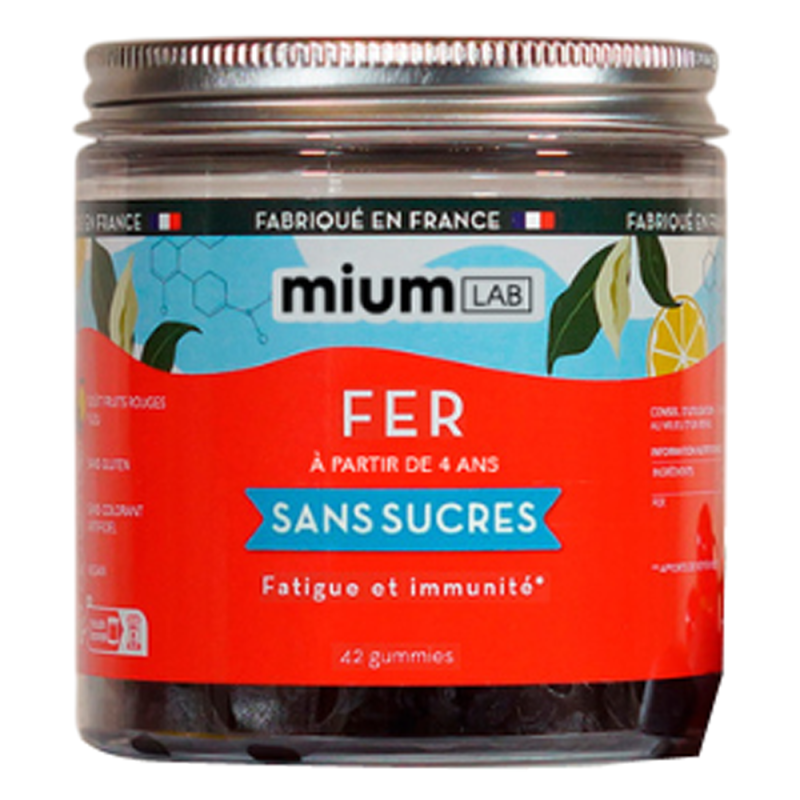 Mium Lab Kid Fer sans sucres 42 gummies
