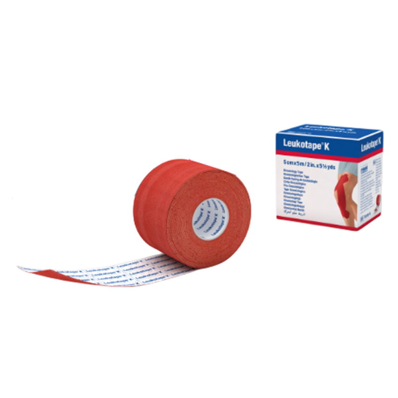 Leukotape K Bande Taping de Kinésiologie 5cm x 5m Rouge