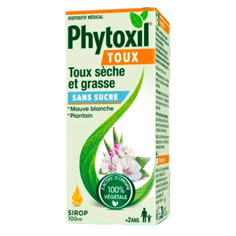 Phytoxil Sirop Toux sèche et grasse Sans sucre 100ml