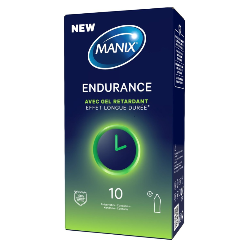 Manix Endurance avec gel retardant 10 préservatifs