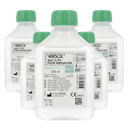 Lot de 5 Sérum Physiologique 500 ml : LIVRAISON OFF EN PT RELAIS (PAS DE CONSIGNE PICK UP)